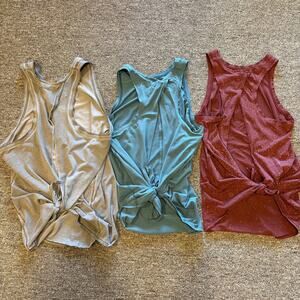 Lululemon Lot Bundle 3 All Tied Up Tie-Back Tanks Medium 6 8 10